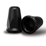 Hug-A-Lug® Nut Cover: Aero Matte Black ABS Plastic thread-on for 33mm 2-piece flange nuts, 3.20