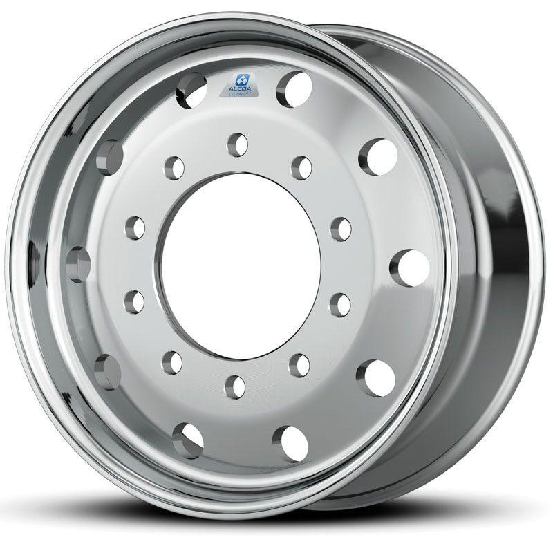 22.5x12.25 Alcoa 10x285mm Hub Pilot High Polish Flat Face Wheel Front Only (4.75" offset)